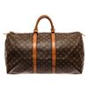 Image 1 : Louis Vuitton Brown Monogram Canvas Keepall 55 Travel Bag