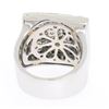 Image 8 : Large 18k White Gold 3.60 ctw Black & White Diamond Square Cushion Ladies Ring