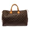 Image 1 : Louis Vuitton Brown Monogram Canvas Leather Speedy 30 Satchel Bag