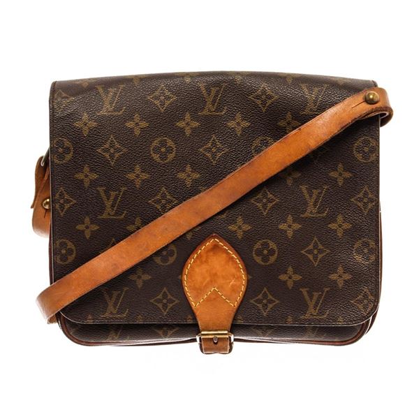 Louis Vuitton Brown Monogram Leather Cartouchiere GM Messenger Bag