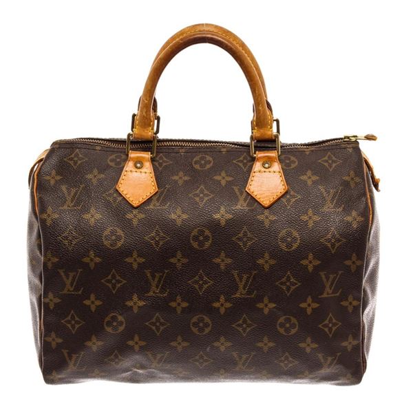 Louis Vuitton Brown Monogram Canvas Speedy 30 Satchel Bag