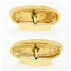 Image 2 : Men's Solid 14k Yellow Gold Textured Oval Tree Stump Pattern Cufflinks Links