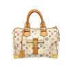 Image 1 : Louis Vuitton Multicolor White Calf Leather Speedy 30 Handbag