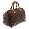 Image 3 : Louis Vuitton Brown Monogram Canvas Leather Speedy 30 Satchel Bag
