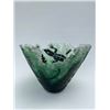 Image 3 : Green Lizard sculpted glass bowl by Santana Art Glass