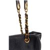 Image 5 : Chanel Navy Caviar Leather Triple CC Shoulder Bag