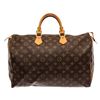 Image 1 : Louis Vuitton Brown Monogram Canvas Leather Speedy 40 Satchel Bag