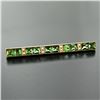 Image 3 : Antique Victorian 14K Yellow Gold Green Tourmaline Pearl Milgrain Bar Brooch Pin