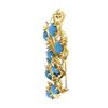 Image 7 : Vintage Jack Gutschneider 18k Gold Turquoise .90 ctw Diamond Flame Brooch Pendan