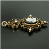 Image 3 : Antique Victorian 14k Yellow Gold Cameo and Diamond Open Work Locket Pendant