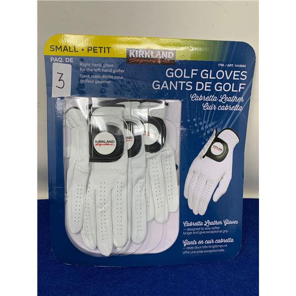 Kirkland Golf Gloves-Small, Right Hand Glove (3pk)