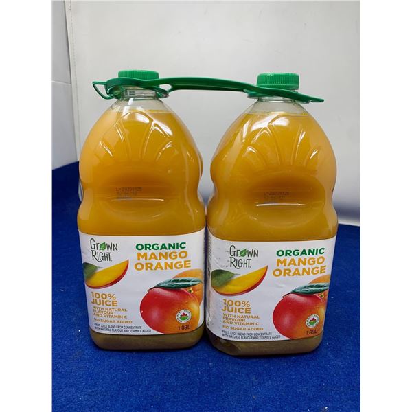 Grown Right Organic Mango Juice (2 x 1.89L)