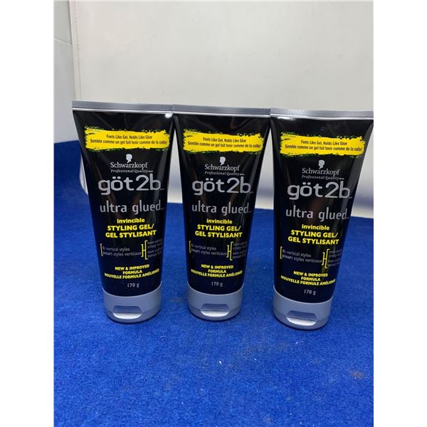 Schwarzkopf Got2b Styling Gel (3 x 170g)