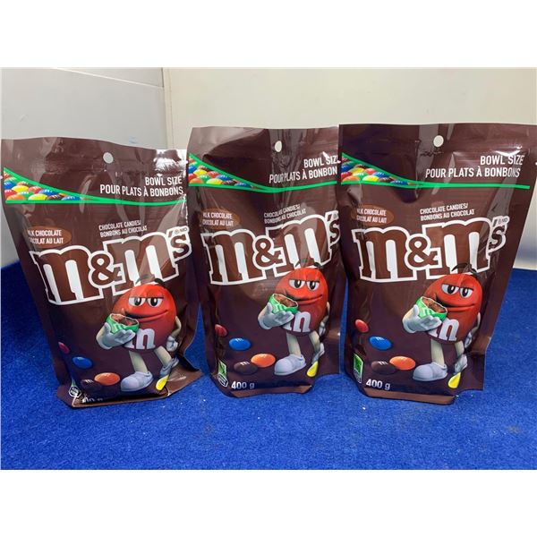 Milk Chocolate M&M's Candy (3 x 400g)