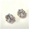 Image 2 : 10K Yellow Gold Cz 6.5Mm Earrings, Suggested Retail Value $120