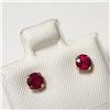 Image 2 : 14K Yellow Gold Ruby Earrings, Made in Canada, Suggested Retail Value $240