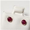 Image 3 : 14K Yellow Gold Ruby Earrings, Made in Canada, Suggested Retail Value $240