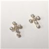Image 2 : 14K Yellow Gold Cz Cross Earrings, Suggested Retail Value $140