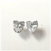 Image 1 : 14K White Gold Cz Screwback(2ct) Earrings, Made in Canada, Suggested Retail Value $120
