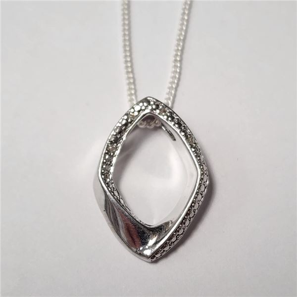 Silver Diamond 16" Necklace, Suggested Retail Value $240