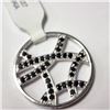 Image 1 : Silver Black Onyx And Diamond Pendant, Suggested Retail Value $74.95