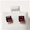 Image 1 : 14K Yellow Gold Filled Garnet(0.8ct) Earrings, Made in Canada, Suggested Retail Value $160