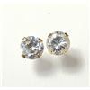 Image 1 : 14K Yellow Gold Cz Earrings, Made in Canada, Suggested Retail Value $120