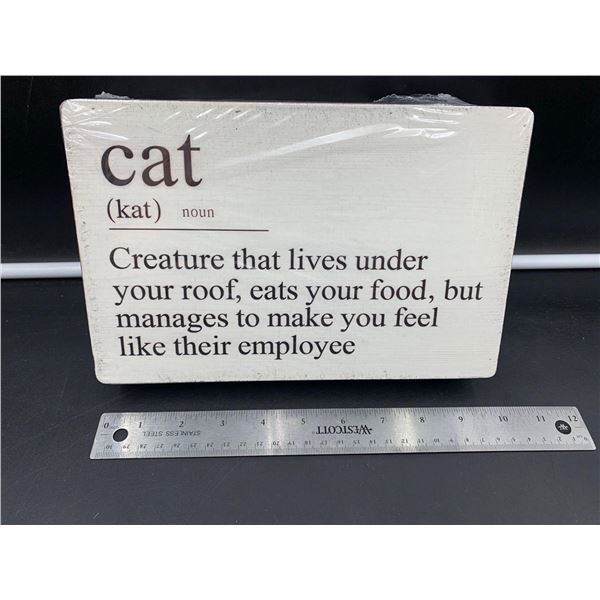 Cat Home Decor Sign
