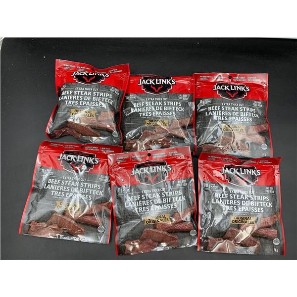 Jack Links Beef Steak Strips (6 x 74g)
