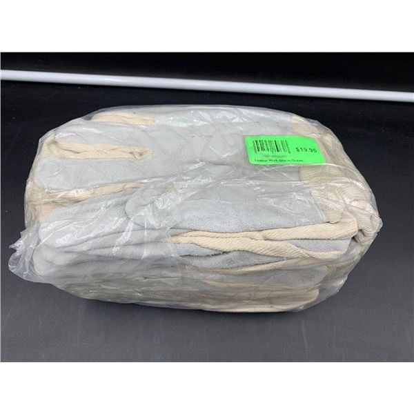 1 dozen leather work gloves