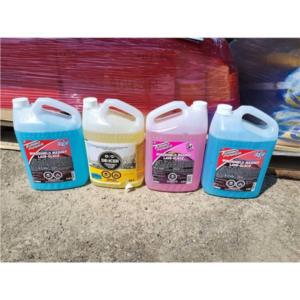 Assorted Windshield Washer Fluid 4 x 3.78L