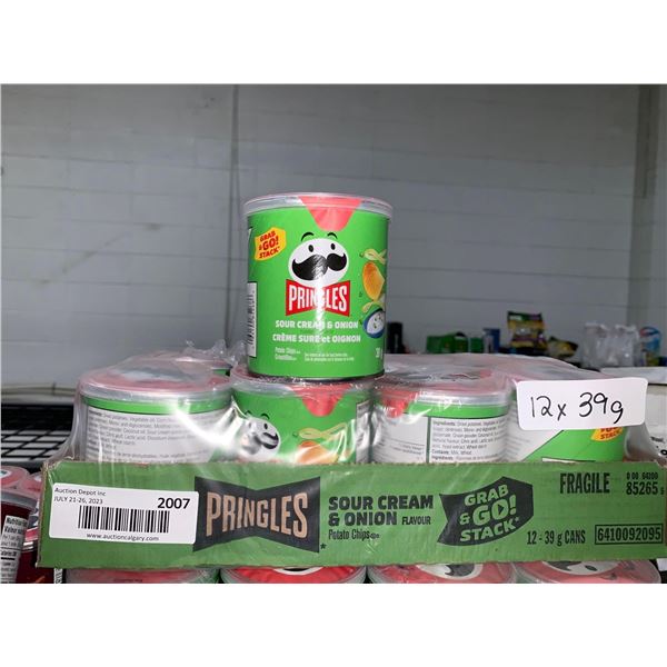 CASE LOT - Pringles Sour cream and onion 12 x 39g