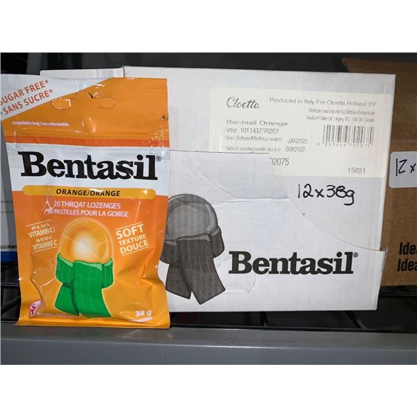 CASE LOT - Bentasil orange lozenges 12 x 38g