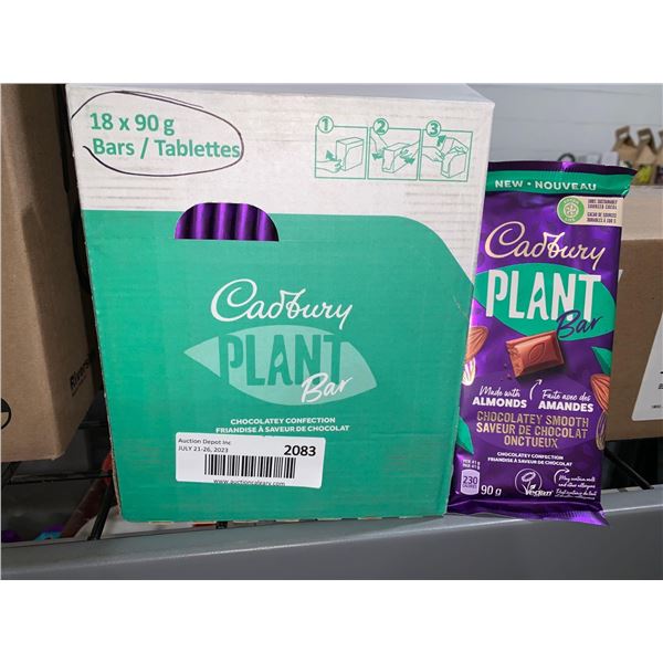 CASE LOT - Cadbury plant based bars 18 x 90g