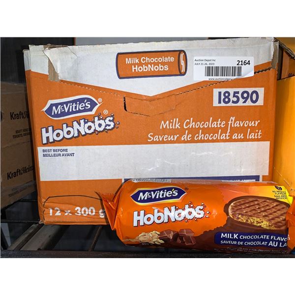 CASE LOT - Mcvitie's hobnobs milk chocolate 12 x 300g