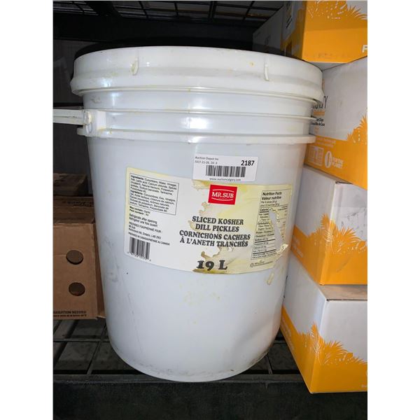 CASE LOT - Sliced kosher dill pickles 19L