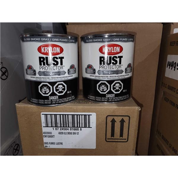 Krylon Rust Protector Gloss Enamel Gloss Smoke Grey 2x946ml