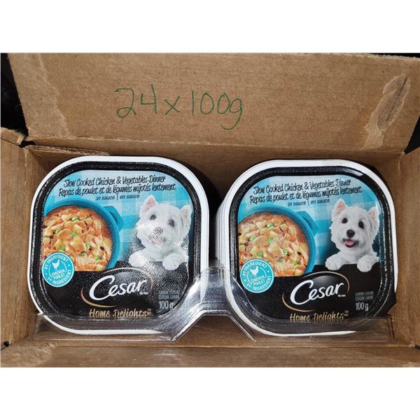 Cesar Slow Cooked Chicken & Vegetable Dinner  Wet Dog Food - 24x100g