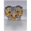 Image 1 : Tanzanite 5,52 Carat Sculpted Panther .925 Silver Ring - Appraisal Certificate Value $1100.00