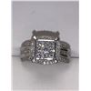 Image 2 : Ladies Natural 1.65 Carat Diamond Princess & Round Cut 10K Gold Ring -  Appraisal Certificate Value 