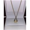 Image 2 : Ladies Tear Drop Solitaire Pendant & Chain Set