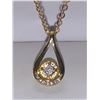 Image 3 : Ladies Tear Drop Solitaire Pendant & Chain Set