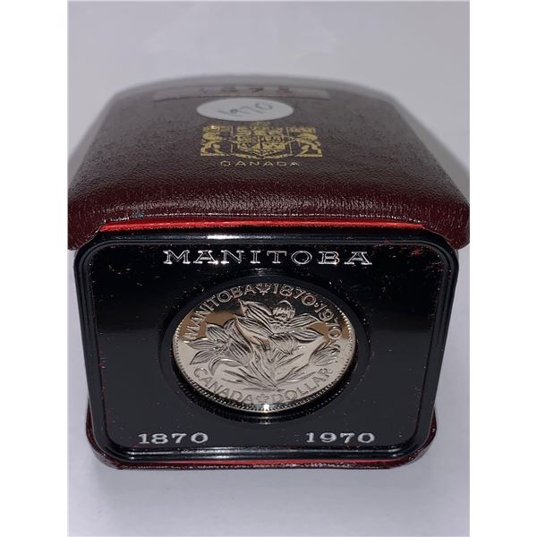 Royal Canada Mint Manitoba 1870-1970 $1.00 Commemorative Dollar with case