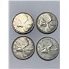 Image 1 : Canada Quarters Vintage Silver 1953-1956 sequential Lot of 4