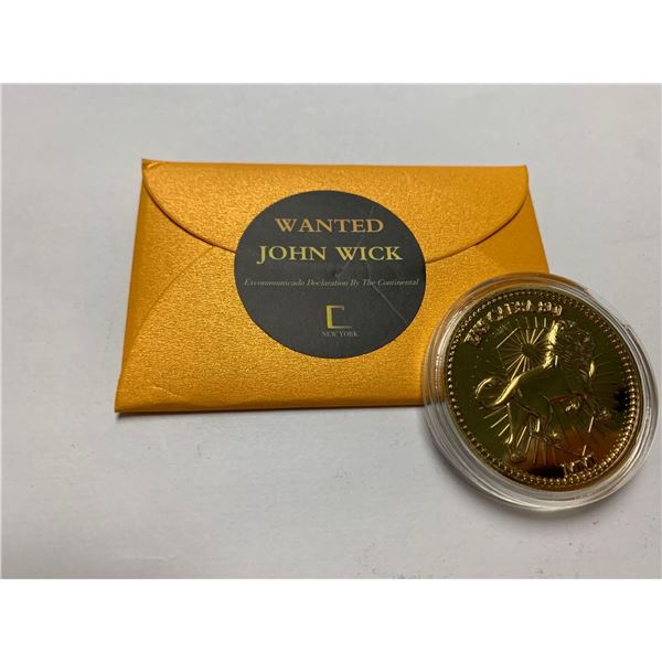 NEW John Wick Commemorative Continental Coin with Sealed Hotel Pass Card