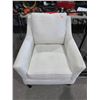 Image 1 : Off White Fabric Accent Chair