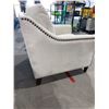 Image 3 : Off White Fabric Accent Chair