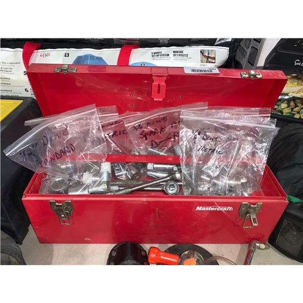 Mastercraft tool box with accessories