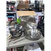 Image 3 : Stainless Steele Wok With Steamer and Lid 3pc Set