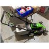 Image 1 : Greenworks 80V Battery Powered Cordless Lawnmower with 2 Batteries and Charger